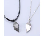 2Pcs Couple Necklaces Heart Pendant Vintage Jewelry Punk Long Lasting Pendant Necklaces Jewelry Gifts 1