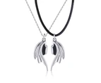 1 Pair Matching Necklace Magnetic Angel Wing Creative All Match Couple Pendants for Gift 2