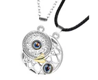 1 Pair Matching Necklace Magnetic Sun Moon Creative His-and-hers Necklace for Gift 1