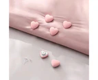 1 Set Elegant Heart Shape Quilt Fixer Cute Anti-slid Metal Quilt Cover Gripper Household Supplies Pink Heart