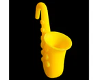 Kitchen Horn Saxophone Shape Overflow Pot Cover Spill-Proof Lid Rack Supporter-Yellow