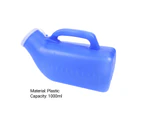 1000 ML Male Urinal with Cap Reusable Plastic Men Elderly Urinal Accessories for Home Blue