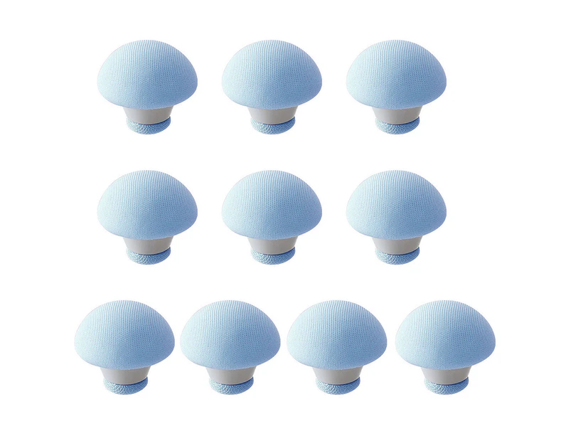 10Pcs Snaps Fasteners Mushroom Shape Non-Slip Fabric Curtains Blankets Clips for Home Blue