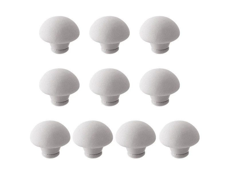 10Pcs Snaps Fasteners Mushroom Shape Non-Slip Fabric Curtains Blankets Clips for Home Grey