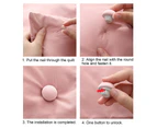 10Pcs Snaps Fasteners Mushroom Shape Non-Slip Fabric Curtains Blankets Clips for Home Pink