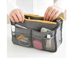 Handbag Double Zipper Bag Including Multifunctional Washing Cosmetics Reception Bag Finishing Bag