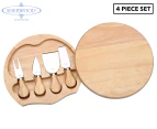 Sherwood 4-Piece Cheese Knife & Board Set