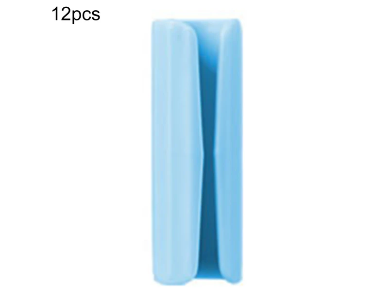 12Pcs Plastic Clips Small Lightweight Portable Bed Sheet Clips Quilt Bed Cover Grippers for Bedding Blue