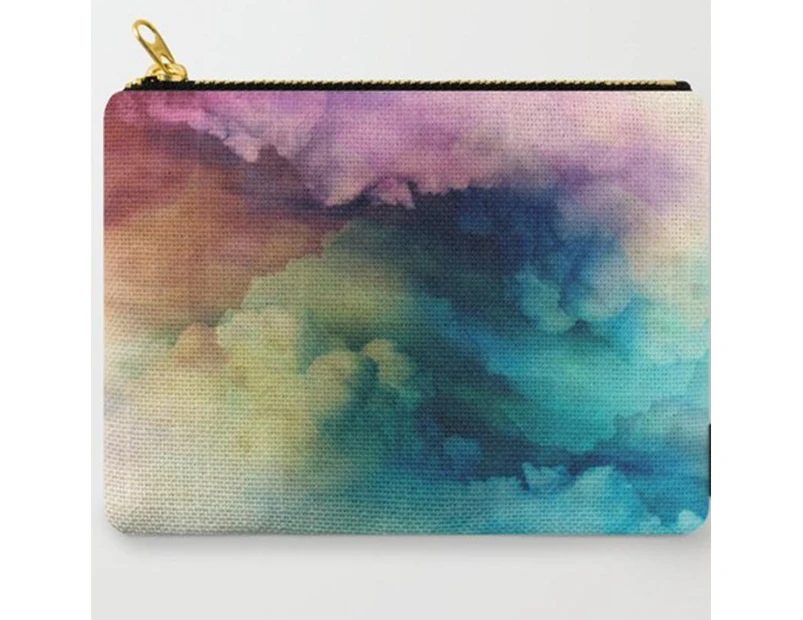 Rainbow Dreams Carry-All Pouch Cosmetic Bag Linen Zipper Hand Bag Storage Bag