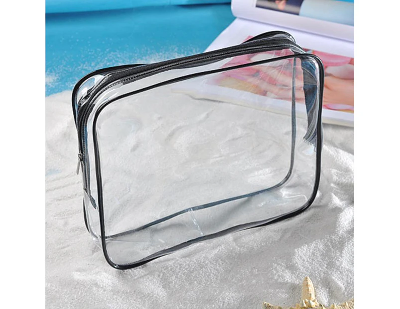 Waterproof PVC Zip Transparent Clear Travel Cosmetic Wash Bag Pouch Portable Kit