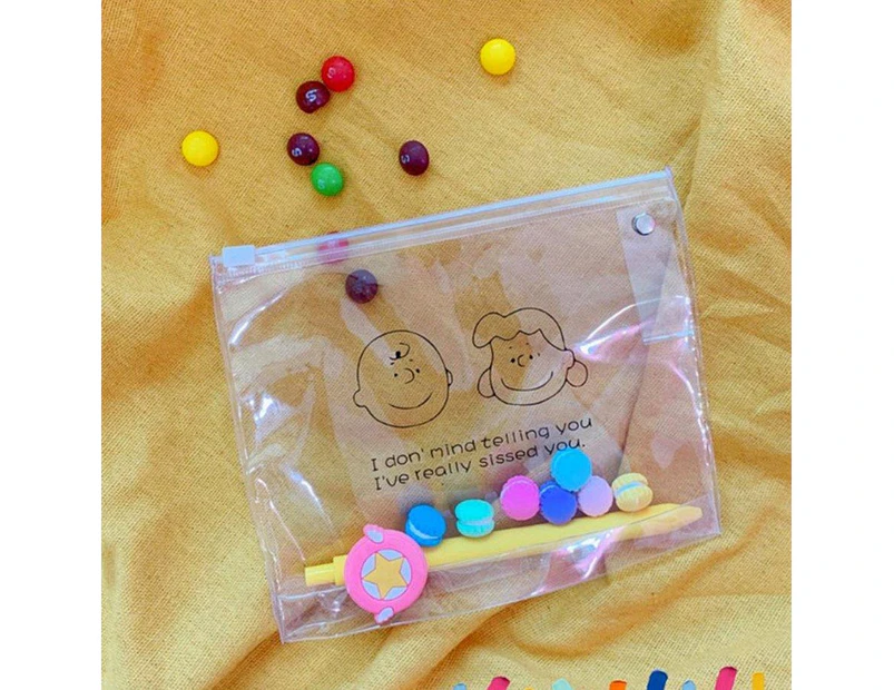 Xiaomi Official Mi Home Korean Cosmetic Bag Cute Transparent Pencil Bag Pvc Coin Purse Handbag