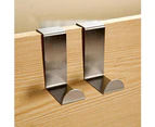 2Pcs S Shape Stainless Steel Over Door Hooks Kitchen Bathroom Cabinet Hanger