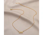 Number Necklace Retro Fine Workmanship Creative Women Wear Number Necklace for Outdoor Wear Golden 9
