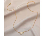 Number Necklace Retro Fine Workmanship Creative Women Wear Number Necklace for Outdoor Wear Golden 7