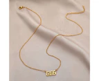 Number Necklace Retro Fine Workmanship Creative Women Wear Number Necklace for Outdoor Wear Golden 6