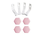 4Pcs Bed Sheet Grippers High Hardness Convenient Plastic Non-slip Bed Sheet Holders Quilt Fastener Clips for Home Pink