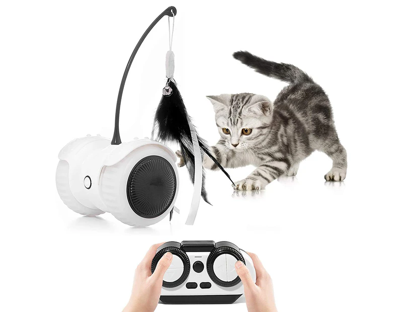 Interactive Robotic Cat Toys, 360 Degree Automatic Irregular Usb Charging With Automatic Rotation, Automatic Feathers