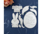 Happy Easter Egg Bunny Metal Cutting Dies Stencil Scrapbooking DIY Album Stamp