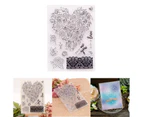Heart Flower Silicone Clear Seal Stamp DIY Scrapbooking Embossing Photo Album