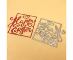 Happy Easter Frame Metal Cutting Dies Stencil Scrapbooking DIY Album Stamp Paper