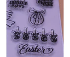 Happy Easter Wishes Silicone Clear Seal Stamp DIY Scrapbooking Embossing Photo