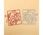 Happy Easter Frame Metal Cutting Dies Stencil Scrapbooking DIY Album Stamp Paper