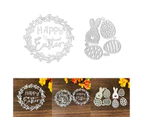 Happy Easter Bunny Eggs Metal Cutting Dies Stencil Scrapbooking DIY Album Stamp Paper Card Embossing Decoration