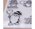 Heart Gnome Silicone Clear Seal Stamp DIY Scrapbooking Embossing Photo Album