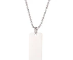 Stainless Steel Pendent Necklace Thin Geometrical Round Bead Neck Chain Fashion Jewelry Steel Color