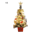 1 Set LED Beautiful Handmade Mini Christmas Tree Aesthetic Elegant PVC Christmas Tree Model for Home