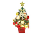 1 Set LED Beautiful Handmade Mini Christmas Tree Aesthetic Elegant PVC Christmas Tree Model for Home