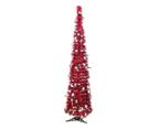 Christmas Tree Creative DIY Foldable PVC 1.5m Five-pointed Star Ornament Collapsible Tinsel Xmas Tree for Party