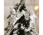 6Pcs Christmas Tree Pendant Eye-catching Exquisite Plastic Christmas Tree Angel Pendant for Home