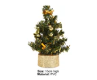 15cm Decorated Mini Christmas Tree Easy to Maintain PVC No Withering Artificial Christmas Tree Table Decor-3 Layers