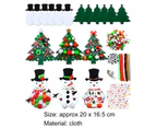 1 Set Felt Christmas Tree Decorative Multi-Use Thick DIY Felt Christmas Tree Decor Kit for Kid