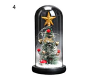 Christmas Tree Gifts Charming Exquisite Elegant Mini Christmas Tree Gift Glass Dome Display for Home
