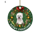 Christmas Tree Pendant Attractive Easy to Use PVC Dogs Cats Pattern Christmas Tree Hanging Ornament for Home-A