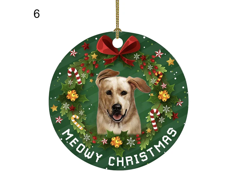 Christmas Tree Pendant Attractive Easy to Use PVC Dogs Cats Pattern Christmas Tree Hanging Ornament for Home-B