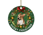 Christmas Tree Pendant Attractive Easy to Use PVC Dogs Cats Pattern Christmas Tree Hanging Ornament for Home-F