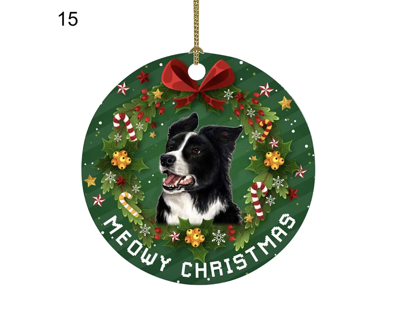 Christmas Tree Pendant Attractive Easy to Use PVC Dogs Cats Pattern Christmas Tree Hanging Ornament for Home-10M