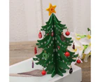 Christmas Tree Festive Delicate Wood Xmas Tree Handicraft Statue for Party