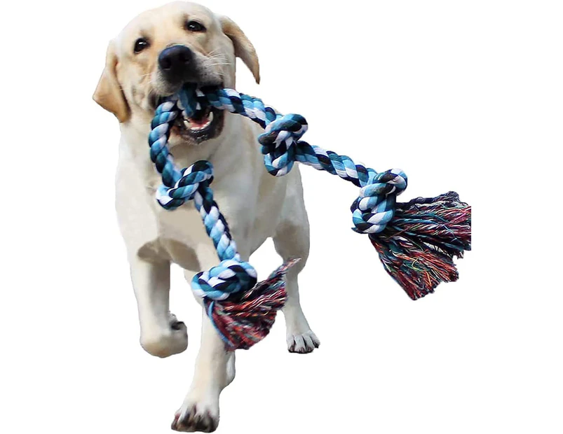 Dog Rope Toys,Tough Rope Chew Toys,3 Feet 5 Knots Cotton Rope