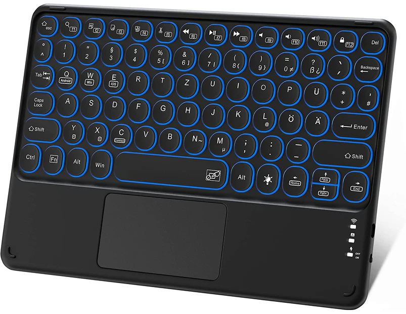 Bluetooth Keyboard with Touchpad Rechargeable Portable Wireless