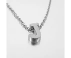 Women Necklace Letter Shape Unisex Smooth Alloy Men Pendant for Gift J