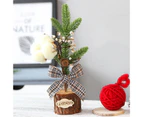 Mini Christmas Tree Vivid Decorations Portable 25cm Artificial Miniature Christmas Tree for Desktop