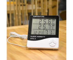 Alarm Thermometer Lightweight Multifunctional Easy to Use Digital Alarm Thermometer for Gifts Black White