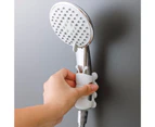 Bathroom Punch-free Relocatable Wall Shower Head Bracket Suction Cup Holder White
