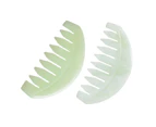 Jade Comb Scratchless Hurtless to Scalp Stone Jade Stone Guasha Comb for Hair-Color Random