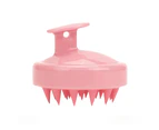 Nirvana Scalp Massage Brush Deep Cleaning Remove Dandruff Silicone Anti-Slip Shower Shampoo Comb for Home-Pink