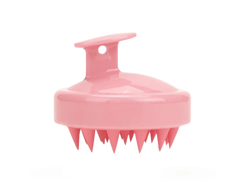 Nirvana Scalp Massage Brush Deep Cleaning Remove Dandruff Silicone Anti-Slip Shower Shampoo Comb for Home-Pink